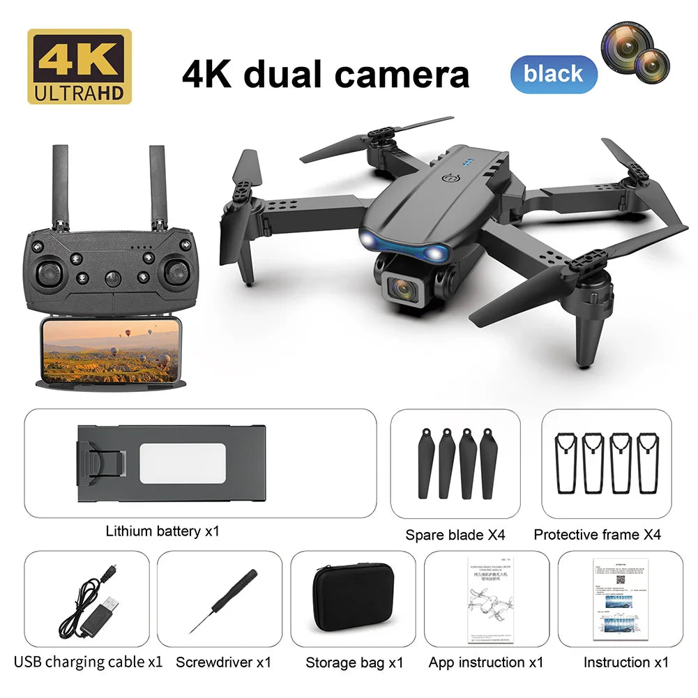 K3 E99 Pro Drone Professional Quadcopter Obstacle Avoidance Drones RC Helicopters 4K Dual Camera Dron Remote Control Toys