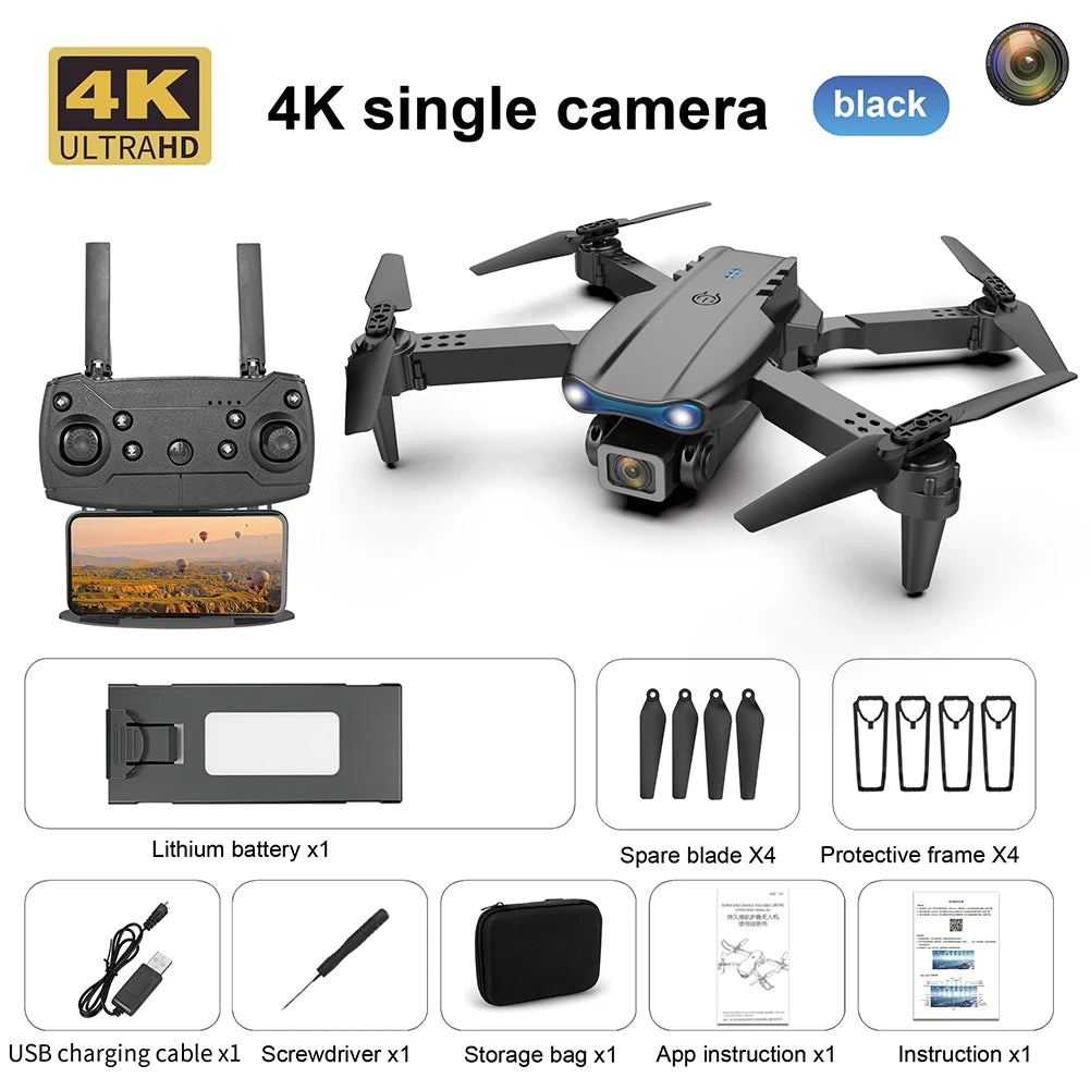 K3 E99 Pro Drone Professional Quadcopter Obstacle Avoidance Drones RC Helicopters 4K Dual Camera Dron Remote Control Toys