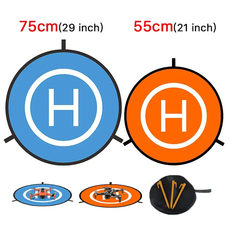 Drone Quadcopters Accessories Universal 55Cm 75Cm Foldable Landing Pad RC Dron Mat Quadcopter Parking Apron Apron Pad