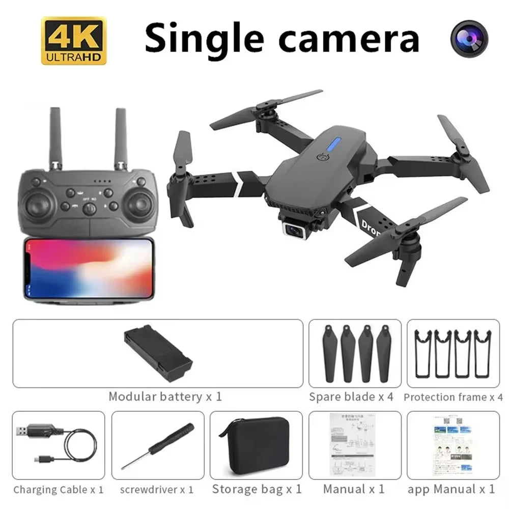 2025 NEW Professional Wide Angle RC Dron 4K HD Camera Mode Foldable Helicopter Quadcopter Kid Gift Toys