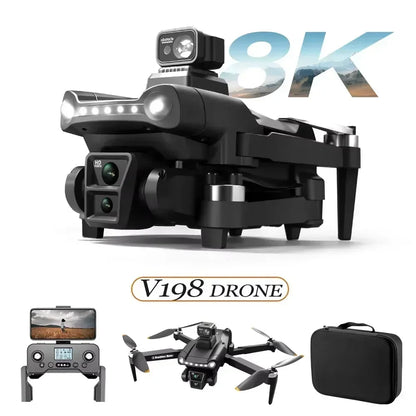Xiaomi  V198GPS Drone ESC 8K HD Profesional Brushless Laser Obstacle Avoidance Aerial Optical Foldable Quadcopter Dron New