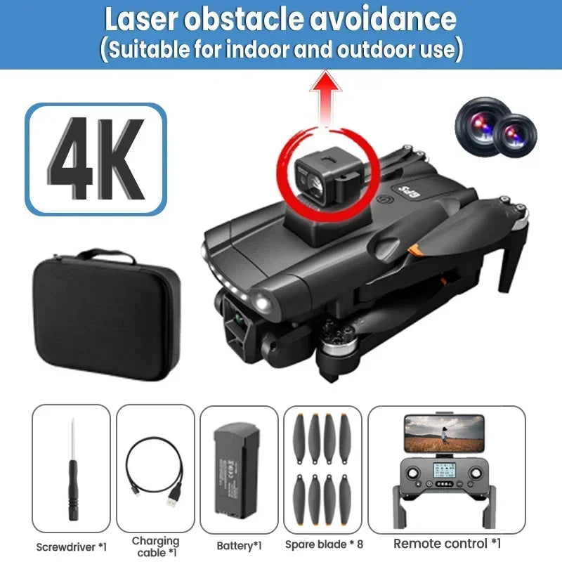 Xiaomi  V198GPS Drone ESC 8K HD Profesional Brushless Laser Obstacle Avoidance Aerial Optical Foldable Quadcopter Dron New