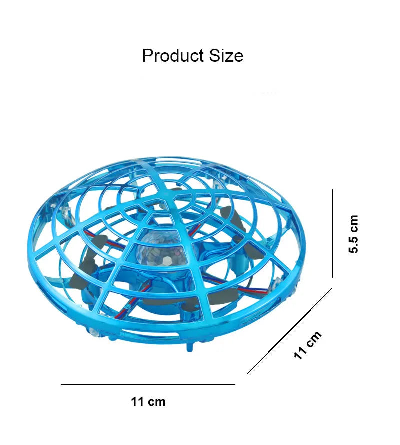 Mini RC UFO Drone with LED Light Gesture Sensing Electric Flying Quadcopter Anti-Collision Induction Dron Toys for Children