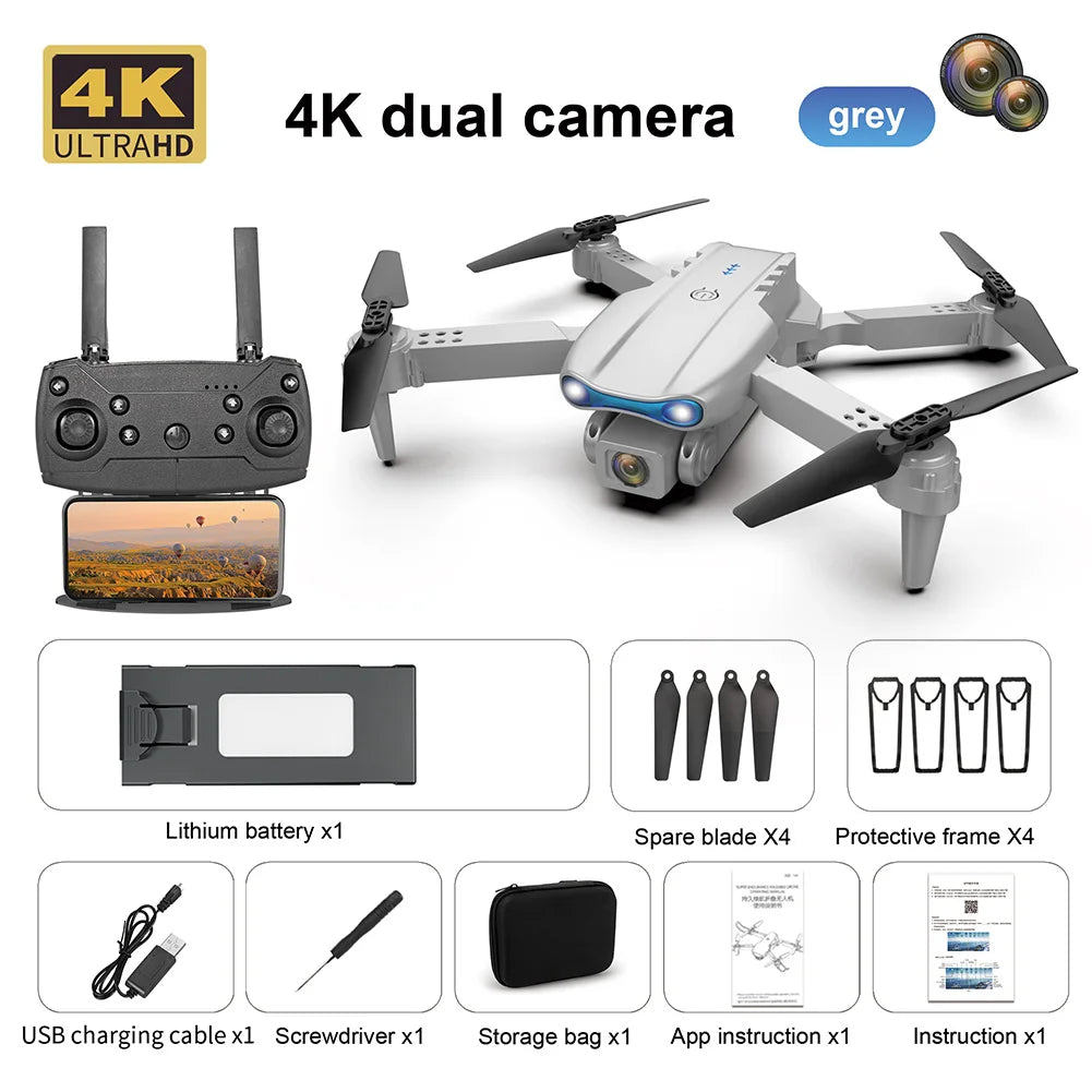 K3 E99 Pro Drone Professional Quadcopter Obstacle Avoidance Drones RC Helicopters 4K Dual Camera Dron Remote Control Toys