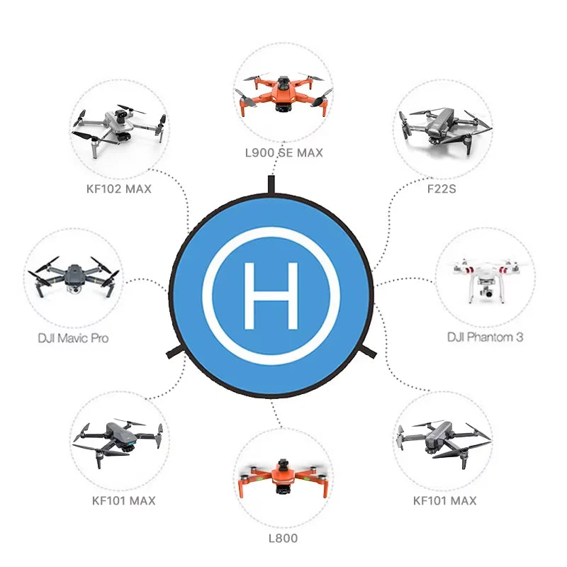 Drone Quadcopters Accessories Universal 55Cm 75Cm Foldable Landing Pad RC Dron Mat Quadcopter Parking Apron Apron Pad