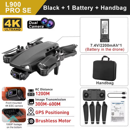 L900 PRO SE GPS Drone 4K Professional Brushless Motor 5G WIFI Aerial Photography FPV Helicopters Foldable Quadcopter Dron