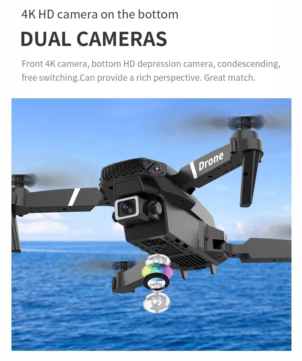 2025 NEW Professional Wide Angle RC Dron 4K HD Camera Mode Foldable Helicopter Quadcopter Kid Gift Toys