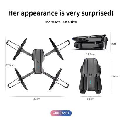 KBDFA K3 E99 Pro Quadcopter Professional Drone with Obstacle Avoidance 4K Dual Camera RC Helicopter Remote Control Toy