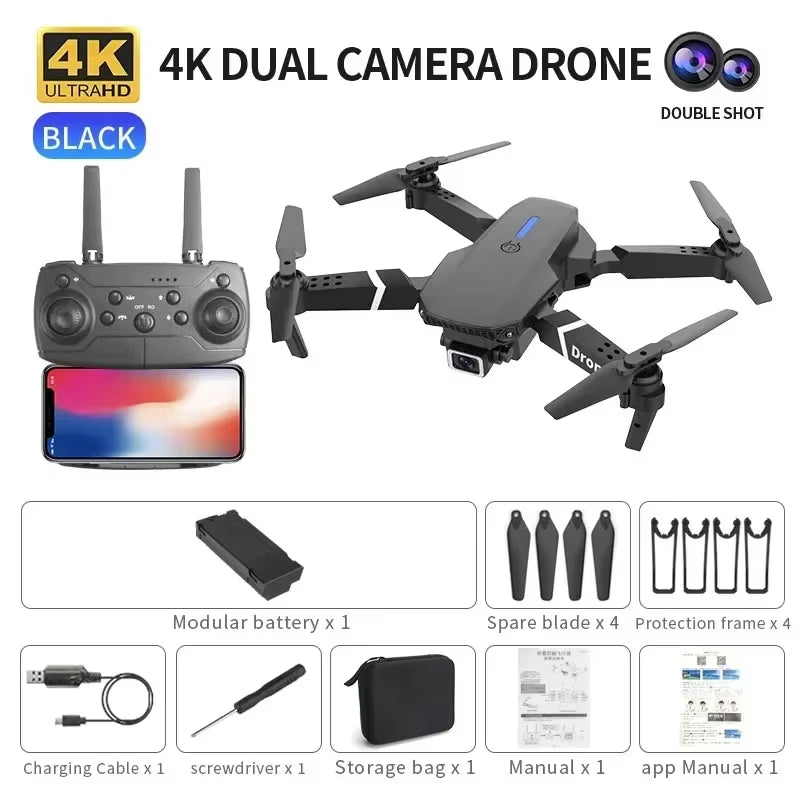 2025 NEW Professional Wide Angle RC Dron 4K HD Camera Mode Foldable Helicopter Quadcopter Kid Gift Toys