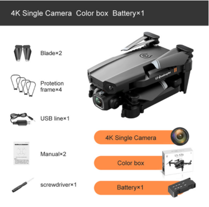 DRON-V8 Twin-Camera Altitude-Lock Quad Drone