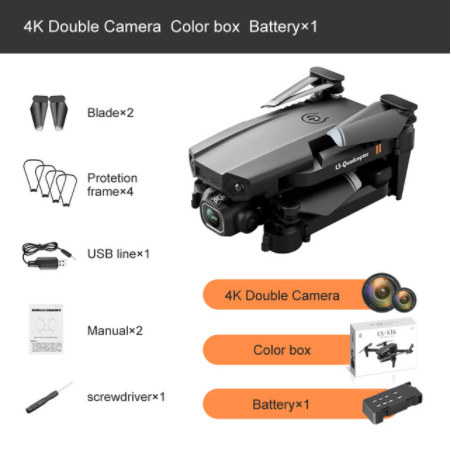 DRON-V8 Twin-Camera Altitude-Lock Quad Drone