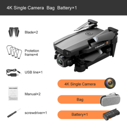 DRON-V8 Twin-Camera Altitude-Lock Quad Drone