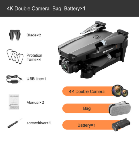 DRON-V8 Twin-Camera Altitude-Lock Quad Drone