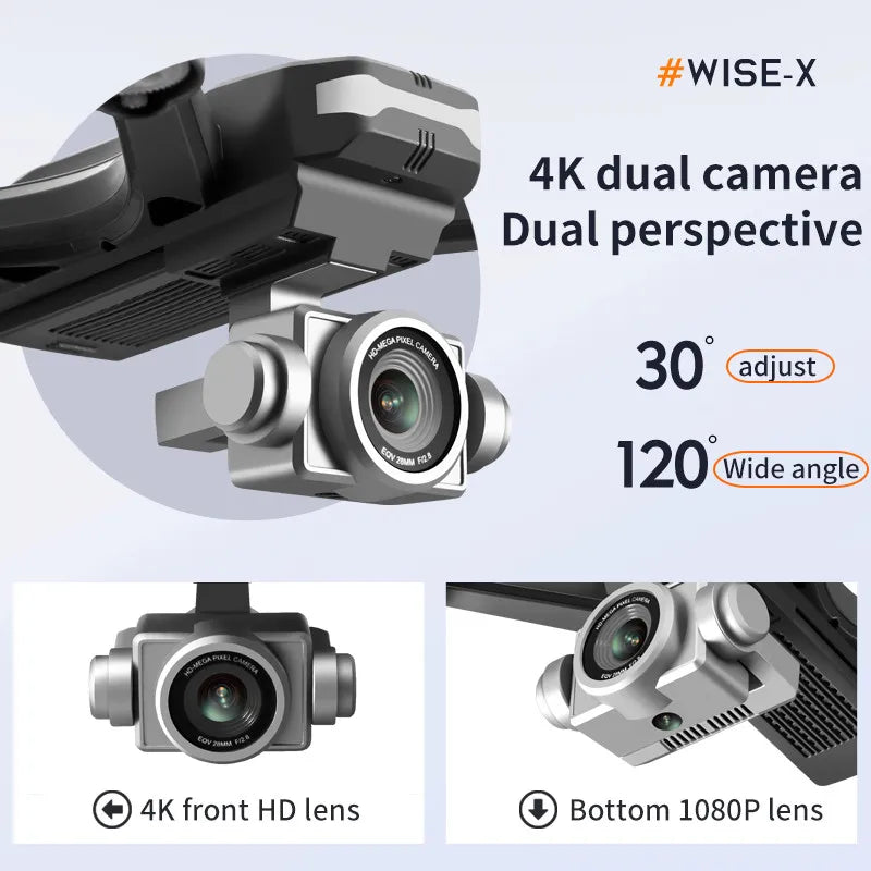 V14 Drone 4K HD Dual Camera 6K WIFI FPV Height Hold Dron RC Helicopter Professional Mini Quadcopter Toys