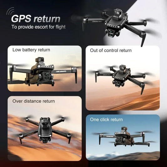 Xiaomi V198 GPS Drone 4K Professional HD Dual Camera 5G Wifi Photography Brushless Foldable Quadcopter RC Distance 8K Dron Toys