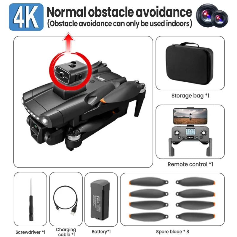 Xiaomi V198 GPS Drone 4K Professional HD Dual Camera 5G Wifi Photography Brushless Foldable Quadcopter RC Distance 8K Dron Toys