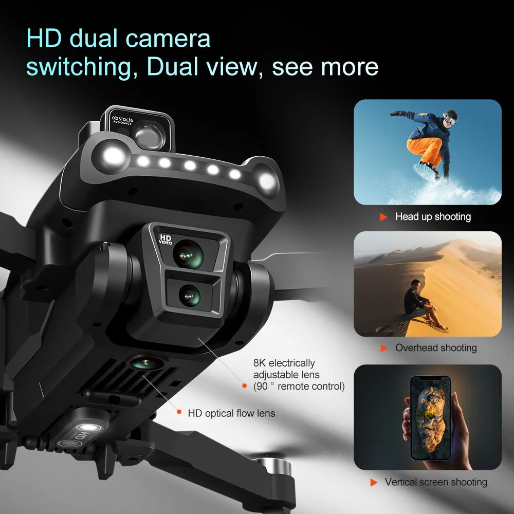 V198GPS Drone 8K Profesional HD Camera ESC Brushless Obstacle Avoidance Aerial Optical Foldable Quadcopter Mini Dron