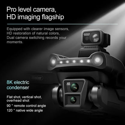 Xiaomi V198 GPS Drone 4K Professional HD Dual Camera 5G Wifi Photography Brushless Foldable Quadcopter RC Distance 8K Dron Toys