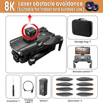 Xiaomi  V198GPS Drone ESC 8K Profesional Brushless Laser Obstacle Avoidance Aerial Optical Foldable Quadcopter Mini Dron