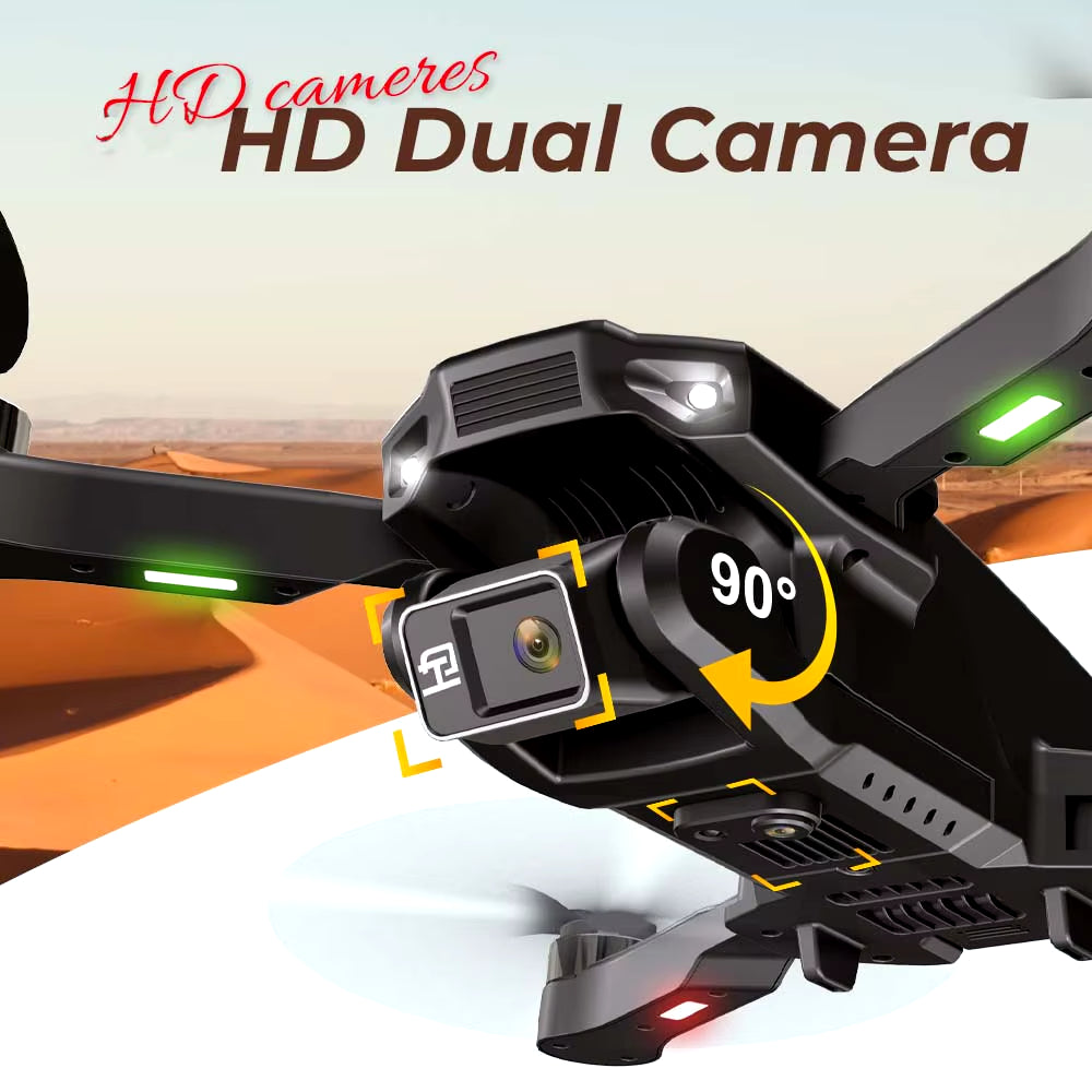 New Drone H16 GPS Professional Dual Camera Dron Quadcopter Brushless Aerial Photography Laser Obstacle Avoidance RC Toy