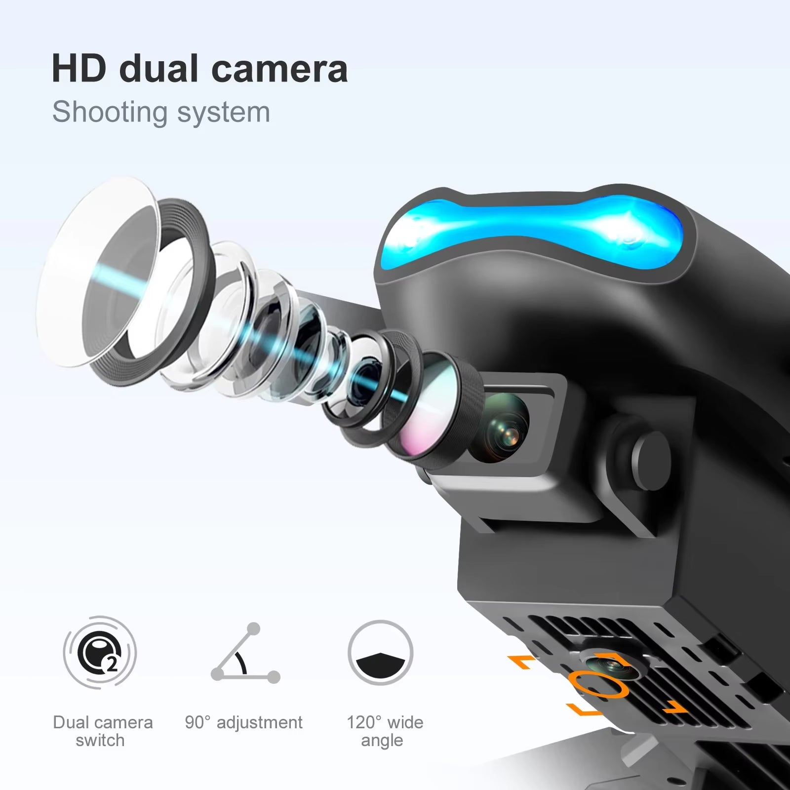 KBDFA K3 E99 Pro Quadcopter Professional Drone with Obstacle Avoidance 4K Dual Camera RC Helicopter Remote Control Toy