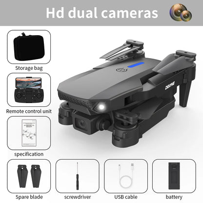 Professional RC Drone 8K Optical Flow Drone with Camera HD Camera Foldable Brushless Dron Helicopter WIFI Aerial Photography Toy